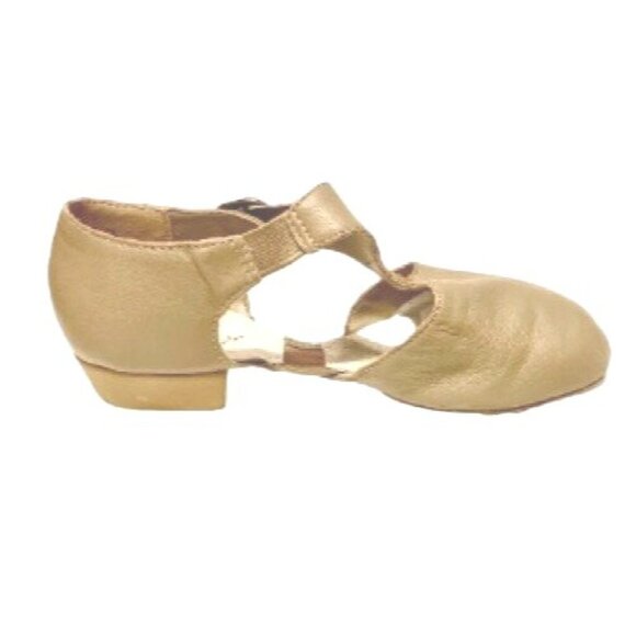 Capezio Tan Lyrical Modern Split Sole Dance Shoes Childs 3.5 Pedini Leather - Picture 2 of 7